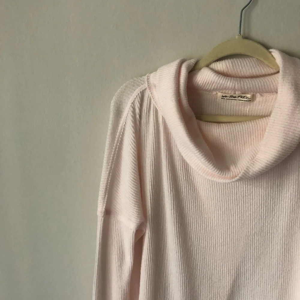 FREE PEOPLE Cozy JUICY RIBBED TUNIC Pink S NWT